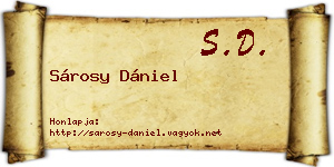Sárosy Dániel névjegykártya